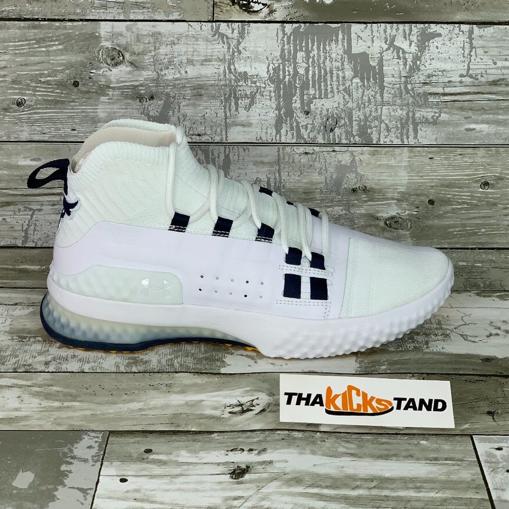 Under Armour Project Rock 1 White Gold Navy Gym